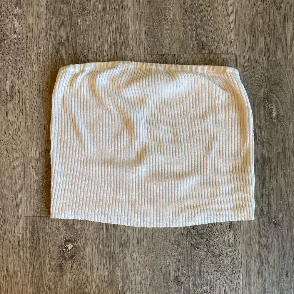 Cream tube top